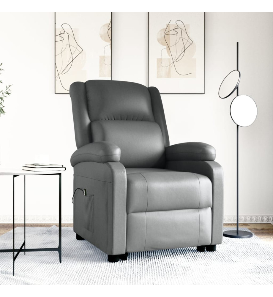 Fauteuil Gris Similicuir