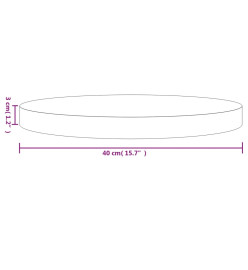 Dessus de table rond Ø40x3 cm bois de pin massif