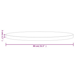 Dessus de table rond Ø80x3 cm bois de pin massif