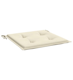 Coussins de chaise de jardin 6 pcs crème 40x40x3cm tissu oxford