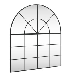 Miroir mural noir 100x110 cm arche fer