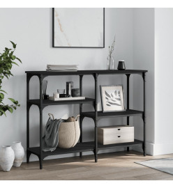 Table console noir 102x29x75 cm bois d'ingénierie
