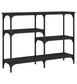 Table console noir 102x29x75 cm bois d'ingénierie