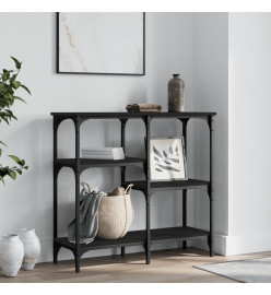 Table console noir 80x29x75 cm bois d'ingénierie