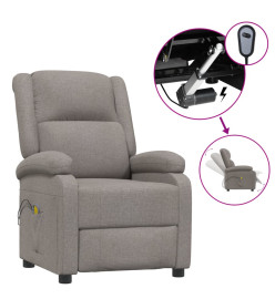 Fauteuil électrique de massage Taupe Tissu