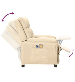 Fauteuil électrique de massage Crème Tissu