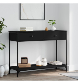 Table console noir 100x34,5x75 cm bois d'ingénierie