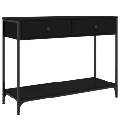 Table console noir 100x34,5x75 cm bois d'ingénierie