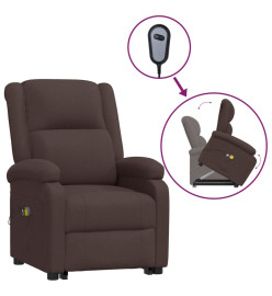 Fauteuil de massage Marron foncé Tissu