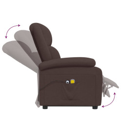 Fauteuil de massage Marron foncé Tissu