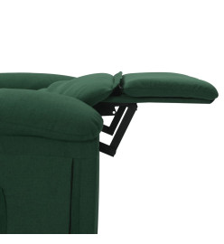 Fauteuil de massage Vert foncé Tissu