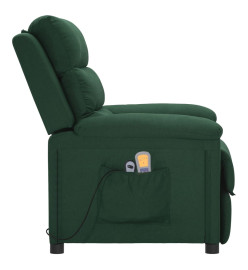 Fauteuil de massage Vert foncé Tissu