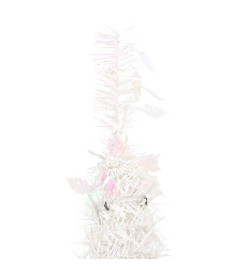 Sapin de Noël artificiel escamotable 150 LED blanc 180 cm