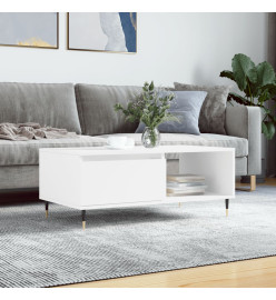 Table basse Blanc 90x50x36,5 cm Bois d'ingénierie