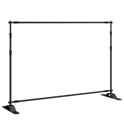 Supports de toile de fond 2 pcs noir 305x243 cm acier