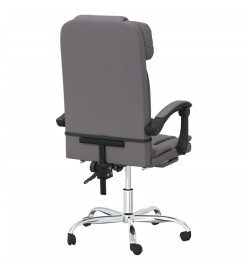 Fauteuil de massage inclinable de bureau Gris Similicuir