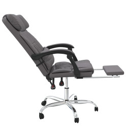 Fauteuil de massage inclinable de bureau Gris Similicuir