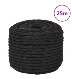 Corde de bateau Noir complet 12 mm 25 m Polypropylène