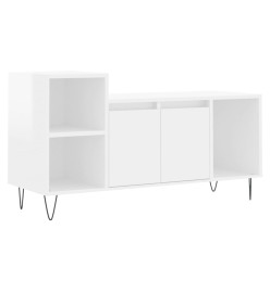 Meuble TV Blanc brillant 100x35x55 cm Bois d'ingénierie