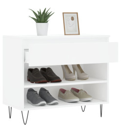 Armoire à chaussures Blanc 70x36x60 cm Bois d'ingénierie