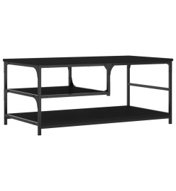 Table basse noir 90x49x40 cm bois d'ingénierie