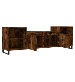 Meuble TV Chêne fumé 160x35x55 cm Bois d'ingénierie