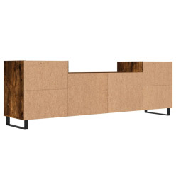 Meuble TV Chêne fumé 160x35x55 cm Bois d'ingénierie