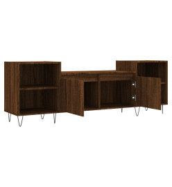 Meuble TV Chêne marron 160x35x55 cm Bois d'ingénierie