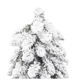 Sapin de Noël artificiel pré-éclairé avec 100 LED/neige floquée