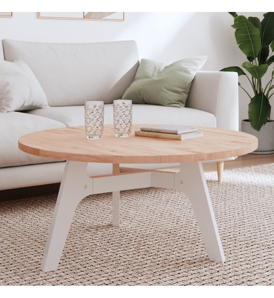 Dessus de table Ø90x2,5 cm rond bois massif de hêtre