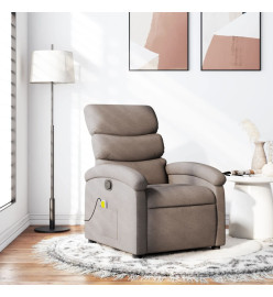 Fauteuil de massage inclinable Taupe Tissu