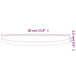 Dessus de table Ø30x1,5 cm rond bois massif de hêtre