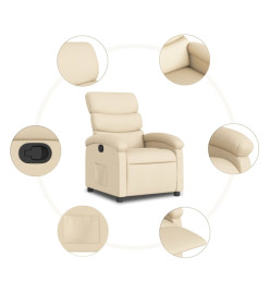 Fauteuil inclinable Crème Tissu