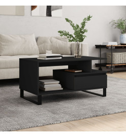 Table basse Noir 90x49x45 cm Bois d'ingénierie