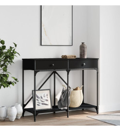 Table console noir 100x39x78,5 cm bois d'ingénierie