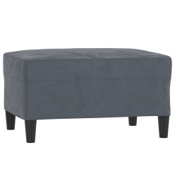 Repose-pied Gris foncé 70x55x41 cm Velours