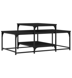 Table basse noir 102x60x45 cm bois d'ingénierie