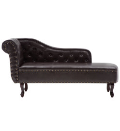 Chaise longue Marron foncé Similicuir