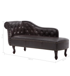 Chaise longue Marron foncé Similicuir