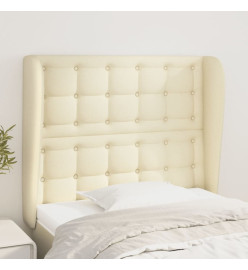 Tête de lit avec oreilles Crème 93x23x118/128 cm Similicuir