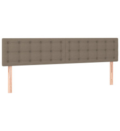Têtes de lit 2 pcs Taupe 80x5x78/88 cm Tissu