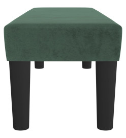 Banc Vert foncé 100x30x30 cm Velours