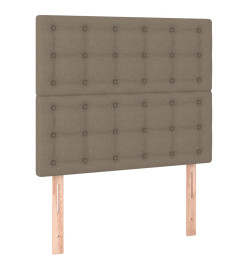 Lit à sommier tapissier avec matelas Taupe 80x200 cm Tissu
