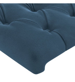 Tête de lit à LED Bleu foncé 83x16x78/88 cm Velours