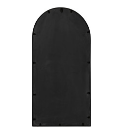 Miroir de jardin Noir 90x45 cm Fer pour utilisation extérieure