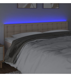 Tête de lit à LED Cappuccino 180x5x78/88 cm Similicuir