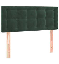 Lit à sommier tapissier avec matelas Vert foncé 90x200 cm