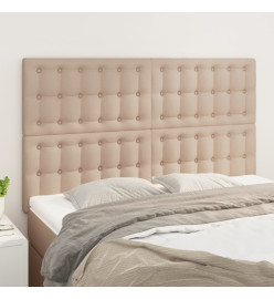 Têtes de lit 4 pcs Cappuccino 72x5x78/88 cm Similicuir