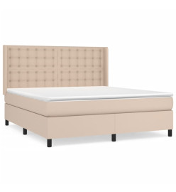 Lit à sommier tapissier avec matelas Cappuccino 160x200 cm