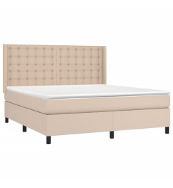 Lit à sommier tapissier avec matelas Cappuccino 160x200 cm